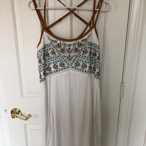 Miss Me Strappy Beaded Embroidered Dress NEW
